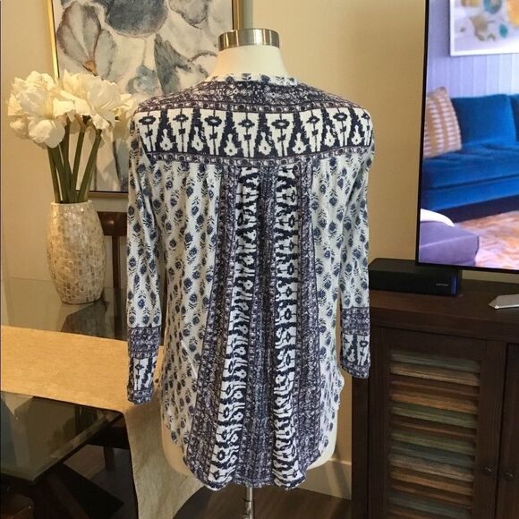 LUCKY BRAND BUTTON DOWN BLOUSE TOP M LONG SLEEVES - Picture 3 of 9